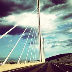 Suspension bridge against sky