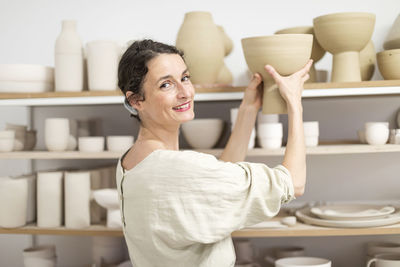 Portrait of smiling young woman