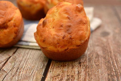 Close-up of bread on table