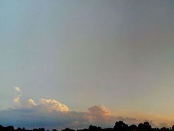 Low angle view of sky at sunset