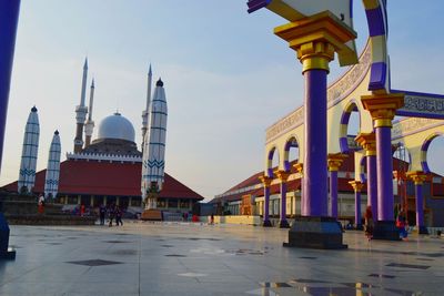 View of temple building against sky