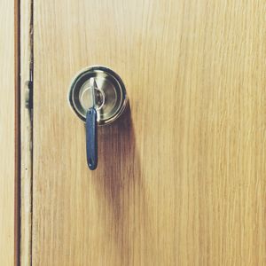 Close-up of wooden door