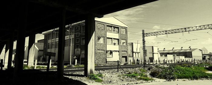 Abandoned buildings against sky