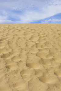 Scenic view of desert against sky