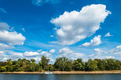 Scenic view of river against sky