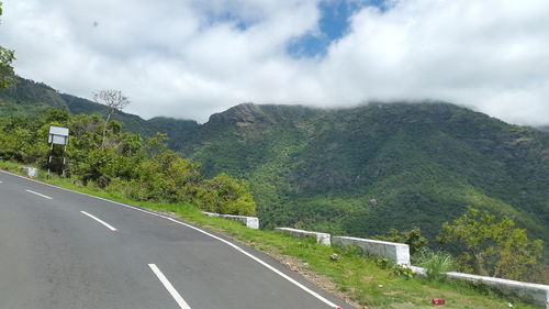 Road passing through mountains