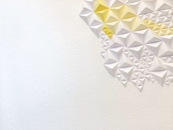 High angle view of multi colored paper on table