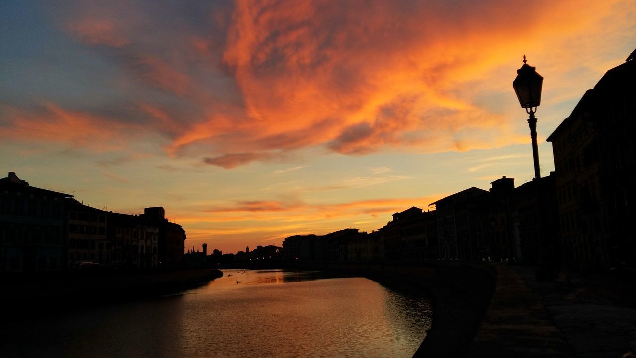 sunset, architecture, building exterior, built structure, sky, silhouette, cloud - sky, outdoors, water, travel destinations, no people, nature, city