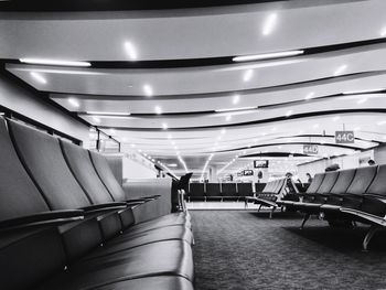 View of empty escalator