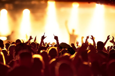 Close-up of crowd at music concert