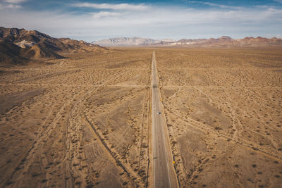 Scenic view of desert against sky