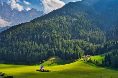 Scenic view of mountain range