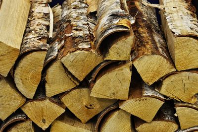 Detail shot of logs