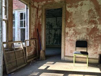 Interior of abandoned building