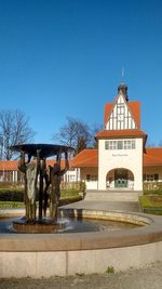 Built structure against clear blue sky