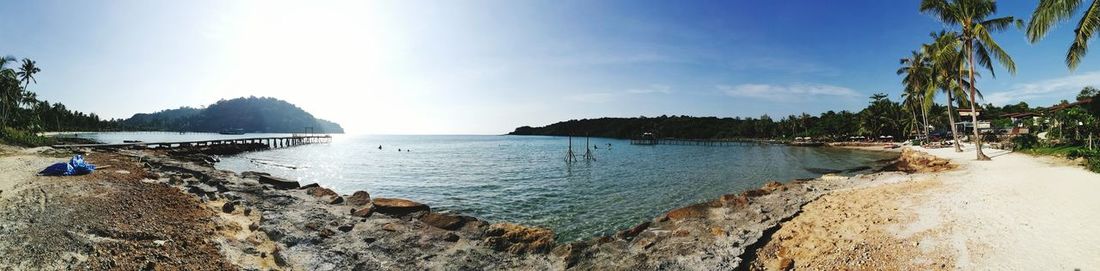 Panoramic view of beach against sky