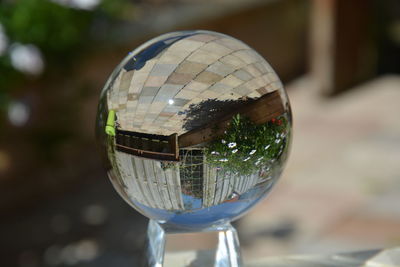 Close-up of crystal ball