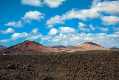 Scenic view of desert against sky