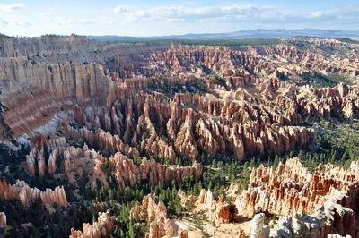 Panoramic view of rock formations