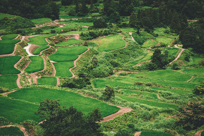 High angle view of townscape