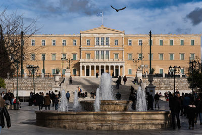 Palace of greek parliament, view from syntagma square 