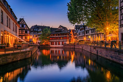 Reflection of buildings in water