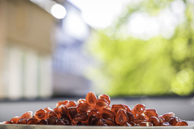 Close-up of fruits on table