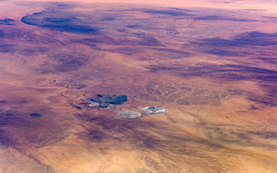 High angle view of sahara desert