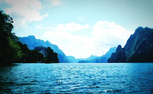 Panoramic view of sea against sky