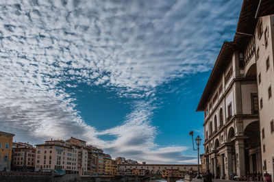 Low angle view of buildings against sky