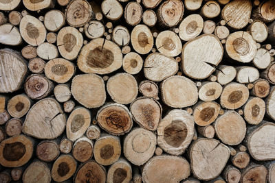 Full frame shot of logs