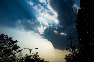 Low angle view of storm clouds in sky