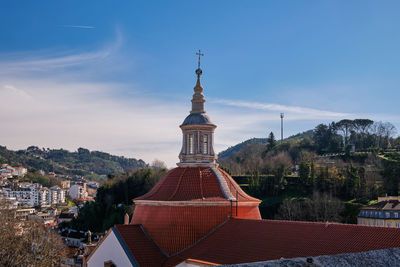 Low angle view of townscape against sky