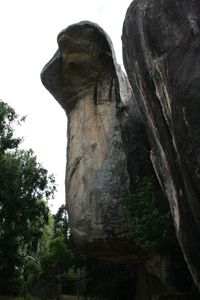 Low angle view of mountain against sky