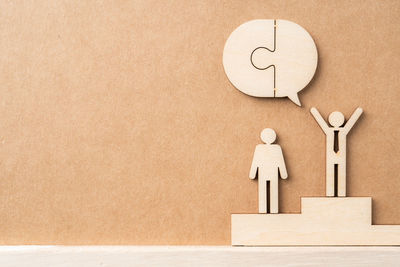 Close-up of stuffed toy against white background