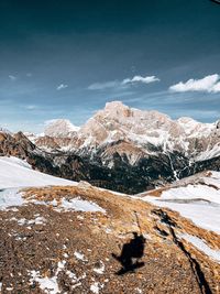 Snow covered mountain against sky