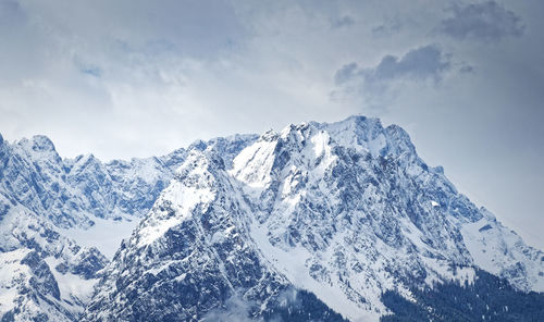 Snow covered mountain against sky