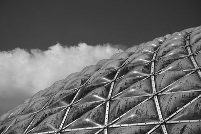 Low angle view of bread against sky