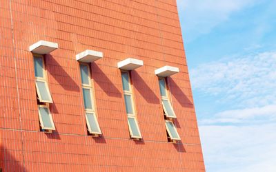 Low angle view of building against sky