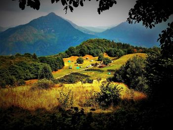 Scenic view of mountains