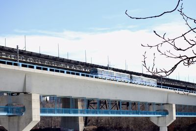 Bridge over river against sky