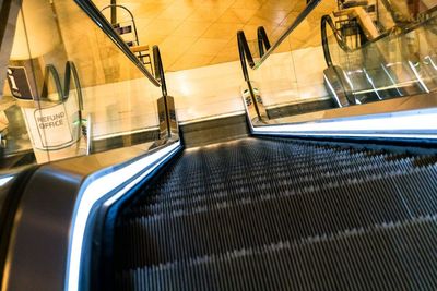 View of escalator