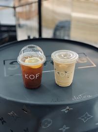 Close-up of coffee on table