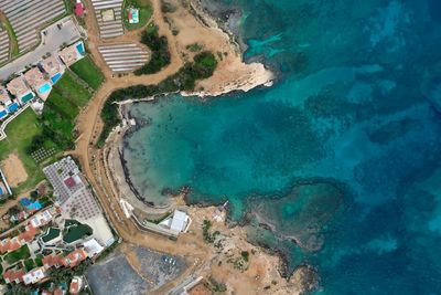 High angle view of swimming pool