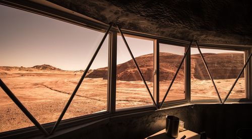 Landscape seen through car window