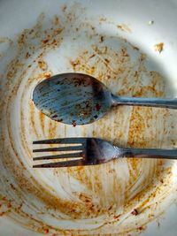 Directly above shot of ice cream in plate