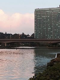 River with buildings in background