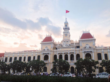 View of historical building against cloudy sky