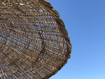 Low angle view of building against blue sky