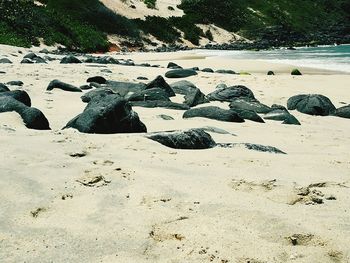 Text on beach